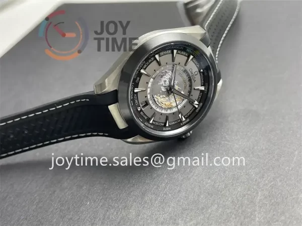 Omega Aqua Terra Worldtimer VSF 1:1 Best Edition SS 43mm Rubber Strap Super Clone A8938