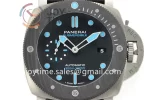 Panerai Pam00799 VSF 1:1 Best Edition Titanium 47mm Carbon Bezel Rubber Strap P9010