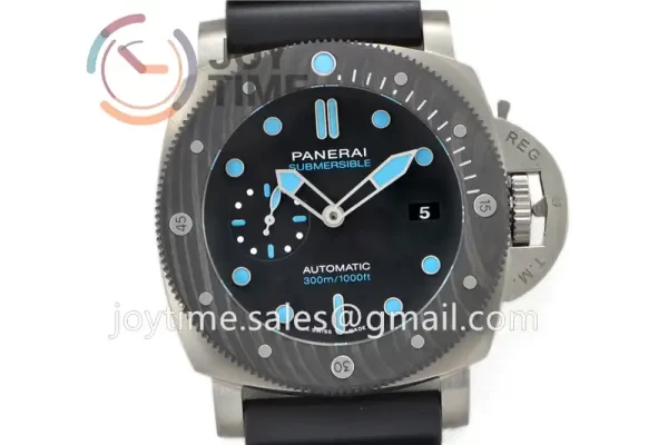 Panerai Pam00799 VSF 1:1 Best Edition Titanium 47mm Carbon Bezel Rubber Strap P9010