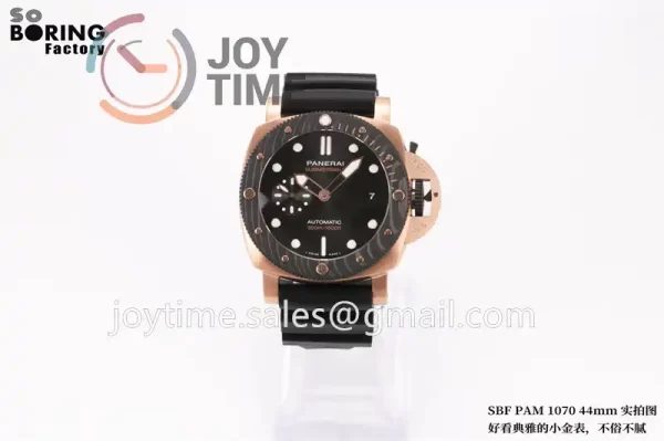 Panerai Pam01070 SBF 1:1 Best Edition RG 44mm Carbotech Bezel Rubber Strap P900