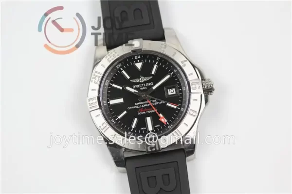 Breitling Avenger GMT GF 1:1 Best Edition SS 43mm Rubber Strap A2836