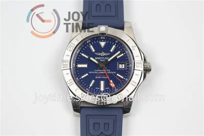 Breitling Avenger GMT GF 1:1 Best Edition SS 43mm Rubber Strap A2836