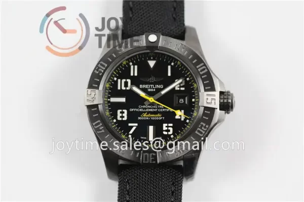 Breitling Avenger II Seawolf PVD GF 1:1 Best Edition PVD 45mm Nylon Strap A2824