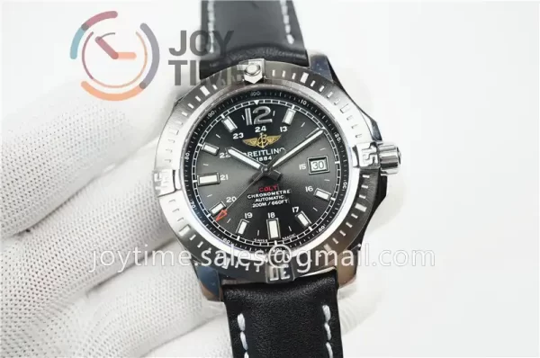 Breitling Colt Automatic GF 1:1 Best Edition SS 44mm Leather Strap A2824