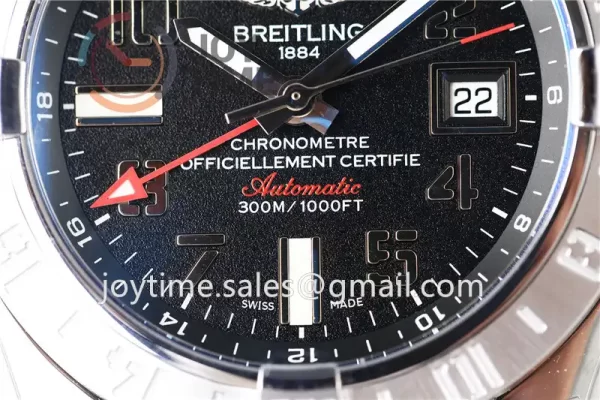 Breitling Avenger II Seawolf GMT GF 1:1 Best Edition SS 43mm Rubber Strap A2836