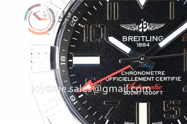 Breitling Avenger II Seawolf GMT GF 1:1 Best Edition SS 43mm Rubber Strap A2836