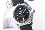 Breitling Avenger II Seawolf GMT GF 1:1 Best Edition SS 43mm Rubber Strap A2836