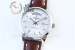 Breitling Transocean Day & Date 1:1 Best Edition SS 43mm Leather Strap A2824