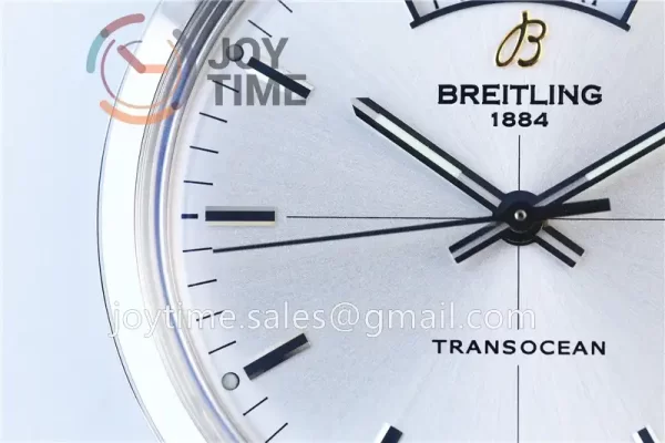 Breitling Transocean Day & Date 1:1 Best Edition SS 43mm Leather Strap A2824