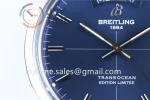 Breitling Transocean Day & Date 1:1 Best Edition SS 43mm Leather Strap A2824