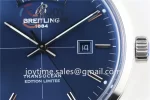 Breitling Transocean Day & Date 1:1 Best Edition SS 43mm Leather Strap A2824