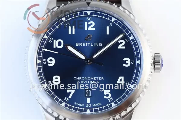 Breitling Navitimer 1:1 Best Edition SS 41mm Leather Strap A2824