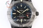 Breitling Avenger Blackbird GF 1:1 Best Edition PVD 44mm Rubber Strap A2824 V4 Free storage box