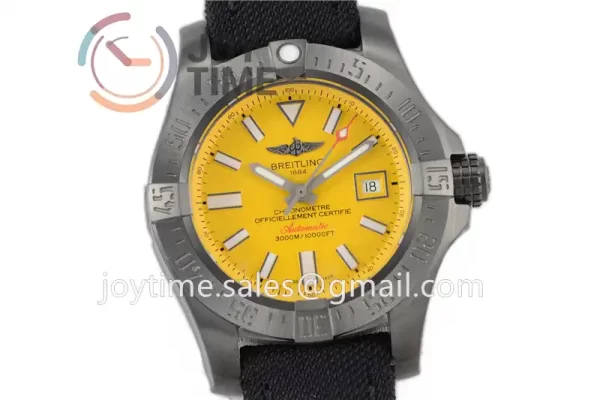 Breitling Avenger II Seawolf GF 1:1 Best Edition PVD 45mm Nylon Strap A2824