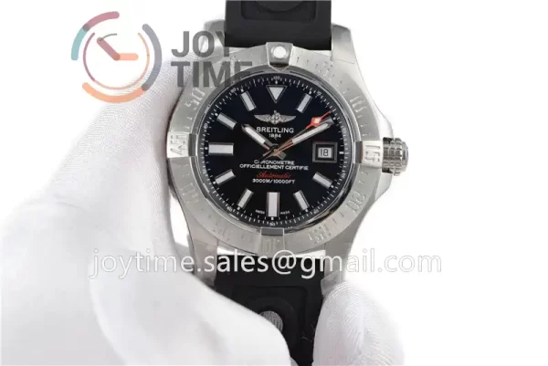 Breitling Avenger II Seawolf GF 1:1 Best Edition SS 45mm Rubber Strap A2824