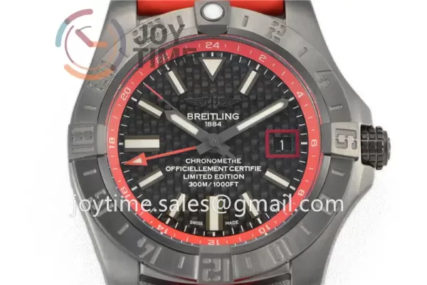 Breitling Avenger GMT GF 1:1 Best Edition PVD 43mm Rubber Strap A2836