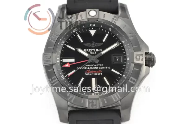 Breitling Avenger GMT GF 1:1 Best Edition PVD 43mm Rubber Strap A2836