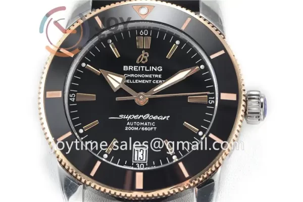 Breitling Superocean Heritage GF 1:1 Best Edition SS 42mm RG Bezel Rubber Strap A2824