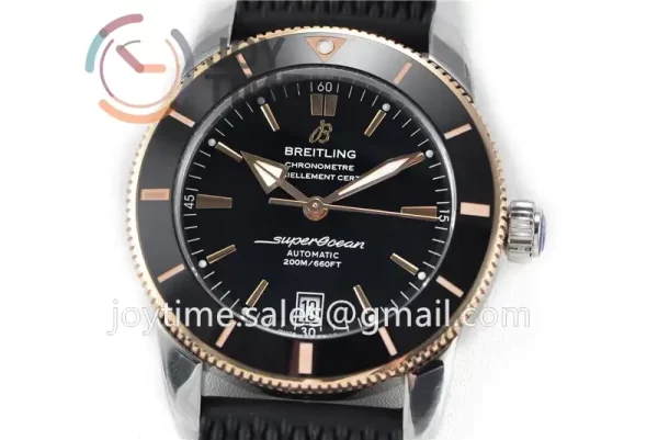 Breitling Superocean Heritage GF 1:1 Best Edition SS 42mm RG Bezel Rubber Strap A2824