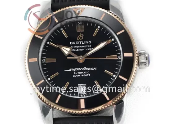 Breitling Superocean Heritage GF 1:1 Best Edition SS 42mm RG Bezel Rubber Strap A2824