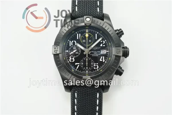 Breitling Avenger II Seawolf Chronograph GF 1:1 Best Edition PVD Plated Titanium 45mm Nylon Strap A7750