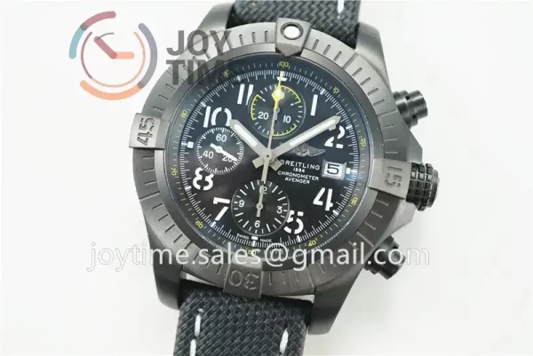 Breitling Avenger II Seawolf Chronograph GF 1:1 Best Edition PVD Plated Titanium 45mm Nylon Strap A7750