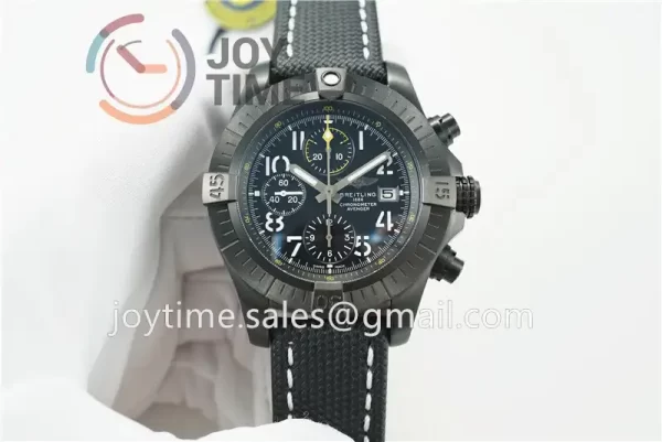 Breitling Avenger II Seawolf Chronograph GF 1:1 Best Edition PVD Plated Titanium 45mm Nylon Strap A7750