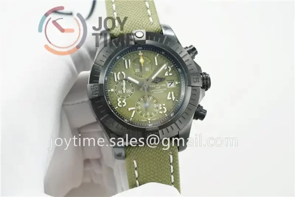 Breitling Avenger II Seawolf Chronograph GF 1:1 Best Edition PVD Plated Titanium 45mm Nylon Strap A7750