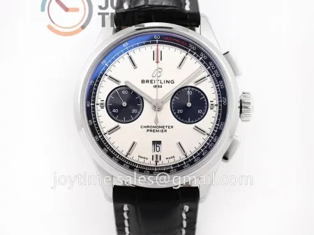 Breitling Premier B01 Chrono GF 1:1 Best Edition SS 42mm Leather Strap A7750