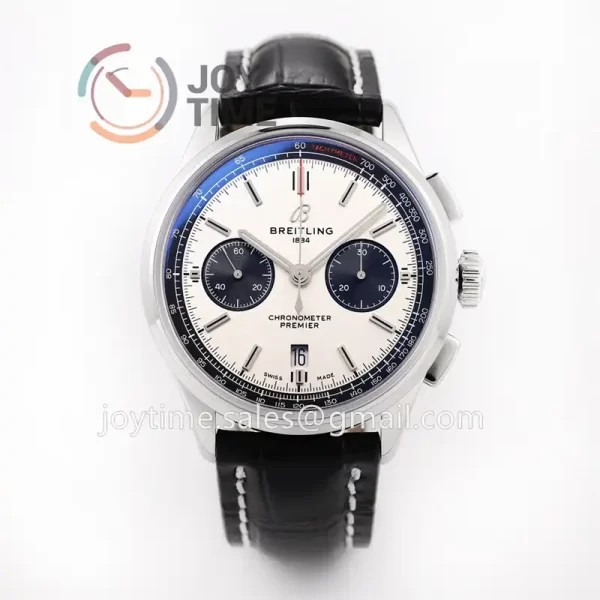 Breitling Premier B01 Chrono GF 1:1 Best Edition SS 42mm Leather Strap A7750