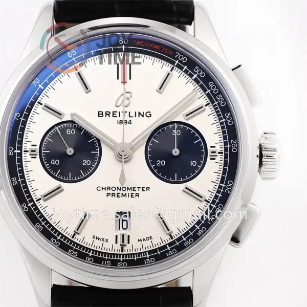 Breitling Premier B01 Chrono GF 1:1 Best Edition SS 42mm Leather Strap A7750