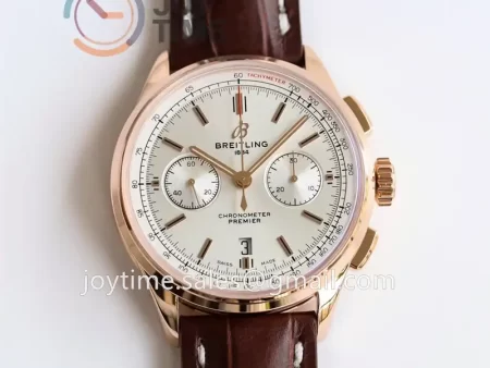 Breitling Premier B01 Chrono GF 1:1 Best Edition RG 42mm Leather Strap A7750