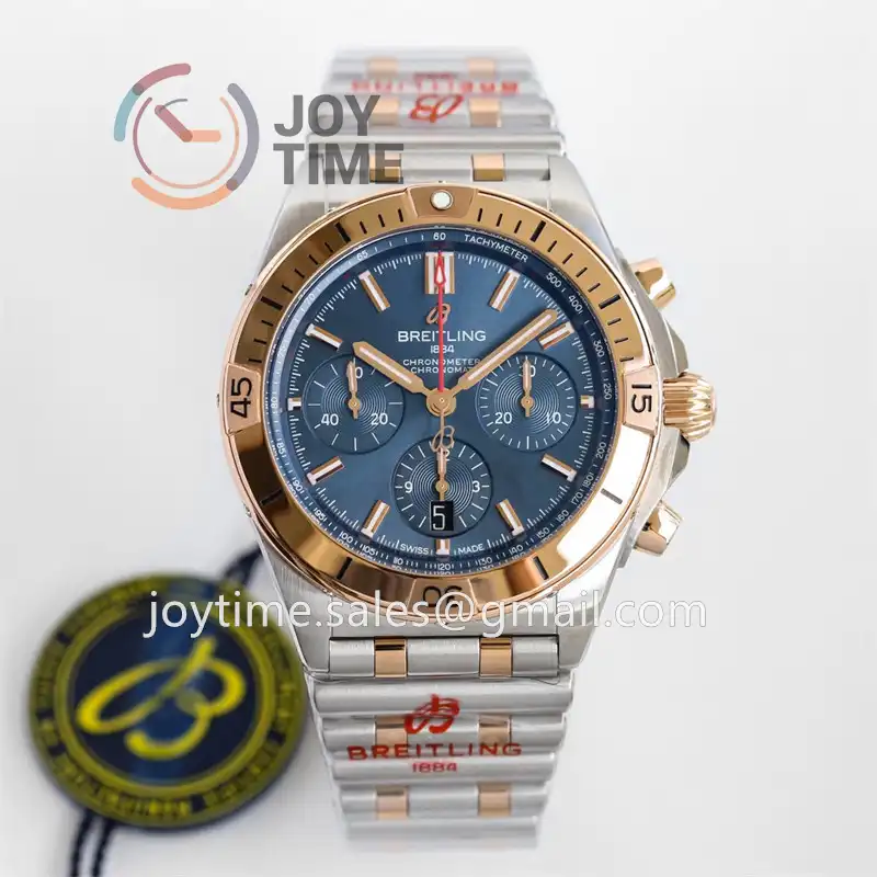 Breitling Chronomat B01 GF 1:1 Best Edition SS 42mm RG Bezel SS/RG Bracelet A7750