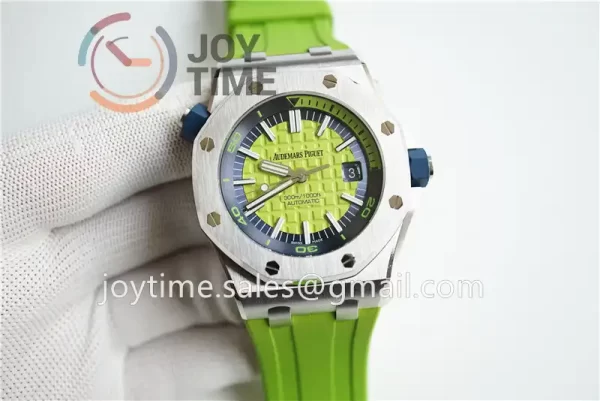 Audemars Piguet Royal Oak Offshore Diver 15710 1:1 Best Edition SS 42mm Rubber Strap A3120