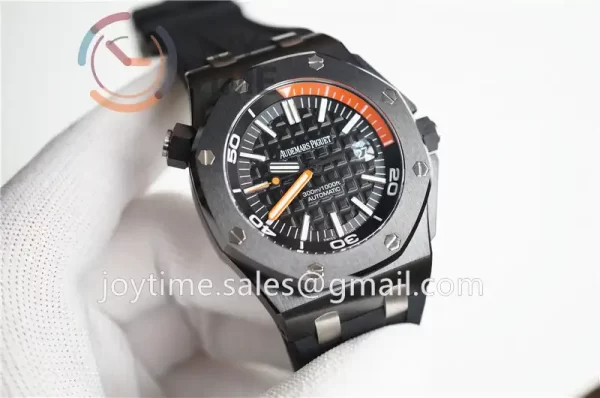 Audemars Piguet Royal Oak Offshore Diver 15707 1:1 Best Edition Ceramic 42mm Rubber Strap A3120