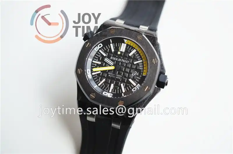 Audemars Piguet Royal Oak Offshore Diver 15706 1:1 Best Edition Carbotech 42mm Ceramic Bezel Rubber Strap A3120