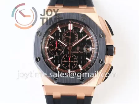 Audemars Piguet Royal Oak Offshore 44mm 1:1 Best Edition RG Ceramic Bezel Rubber Strap A3126