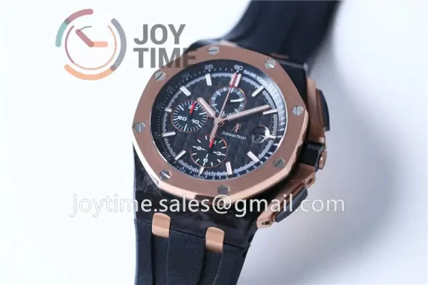 Audemars Piguet Royal Oak Offshore 44mm 1:1 Best Edition Carbotech RG Bezel Rubber Strap A3126