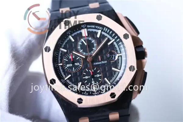 Audemars Piguet Royal Oak Offshore 44mm 1:1 Best Edition Carbotech RG Bezel Rubber Strap A3126