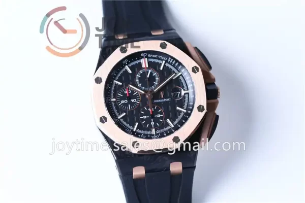 Audemars Piguet Royal Oak Offshore 44mm 1:1 Best Edition Carbotech RG Bezel Rubber Strap A3126