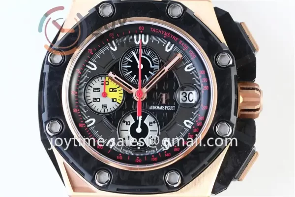 Audemars Piguet Royal Oak Offshore “Grand Prix” 44mm 1:1 Best Edition RG Carbotech Bezel Leather Strap A3126