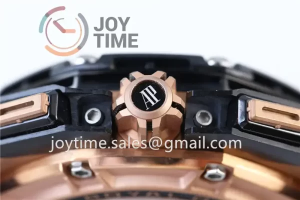 Audemars Piguet Royal Oak Offshore “Grand Prix” 44mm 1:1 Best Edition RG Carbotech Bezel Leather Strap A3126