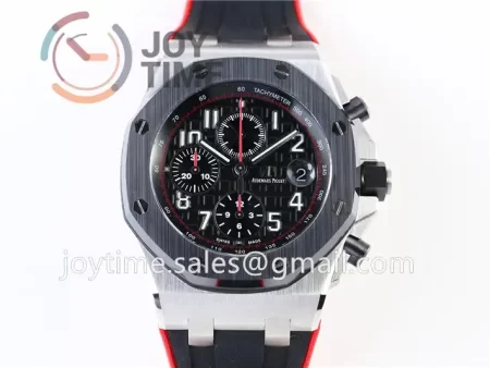 Audemars Piguet Royal Oak Offshore 42mm 1:1 Best Edition SS Ceramic Bezel Rubber Strap A3126