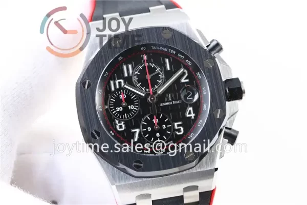 Audemars Piguet Royal Oak Offshore 42mm 1:1 Best Edition SS Ceramic Bezel Rubber Strap A3126