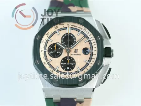 Audemars Piguet Royal Oak Offshore ‘Combat’ 44mm 1:1 Best Edition SS Ceramic Bezel Rubber Strap A3126