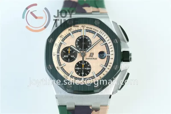 Audemars Piguet Royal Oak Offshore ‘Combat’ 44mm 1:1 Best Edition SS Ceramic Bezel Rubber Strap A3126