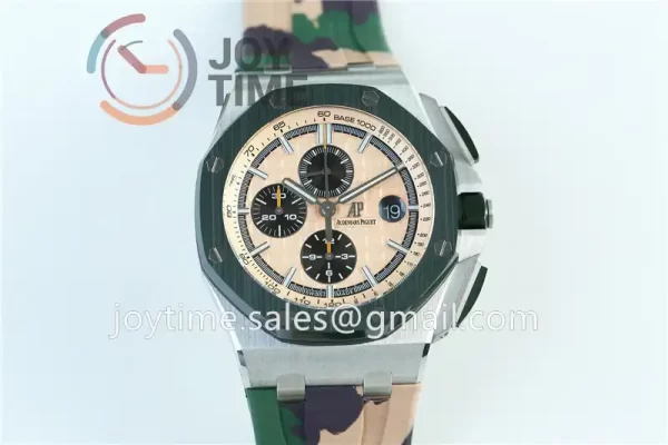 Audemars Piguet Royal Oak Offshore ‘Combat’ 44mm 1:1 Best Edition SS Ceramic Bezel Rubber Strap A3126