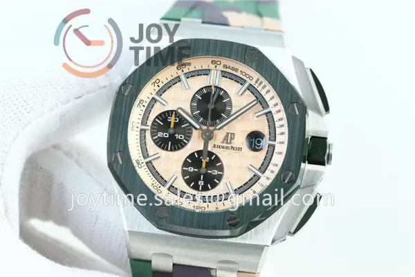 Audemars Piguet Royal Oak Offshore ‘Combat’ 44mm 1:1 Best Edition SS Ceramic Bezel Rubber Strap A3126