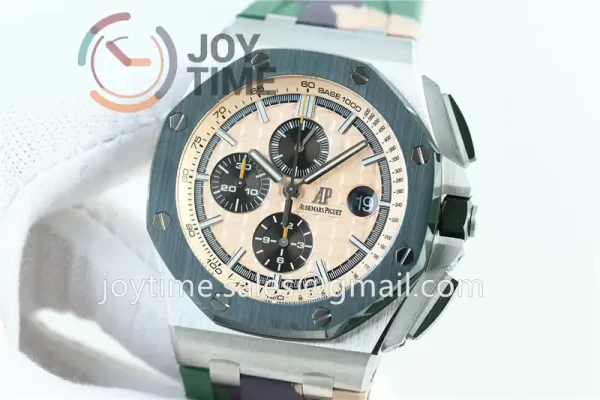 Audemars Piguet Royal Oak Offshore ‘Combat’ 44mm 1:1 Best Edition SS Ceramic Bezel Rubber Strap A3126