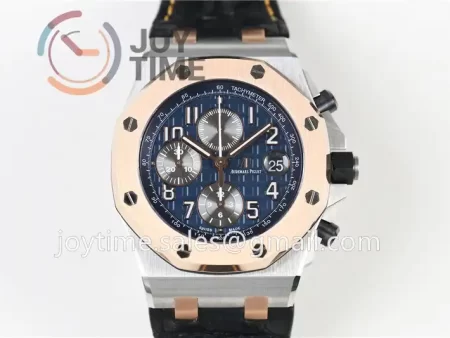 Audemars Piguet Royal Oak Offshore 42mm 1:1 Best Edition SS RG Bezel Leather Strap A3126